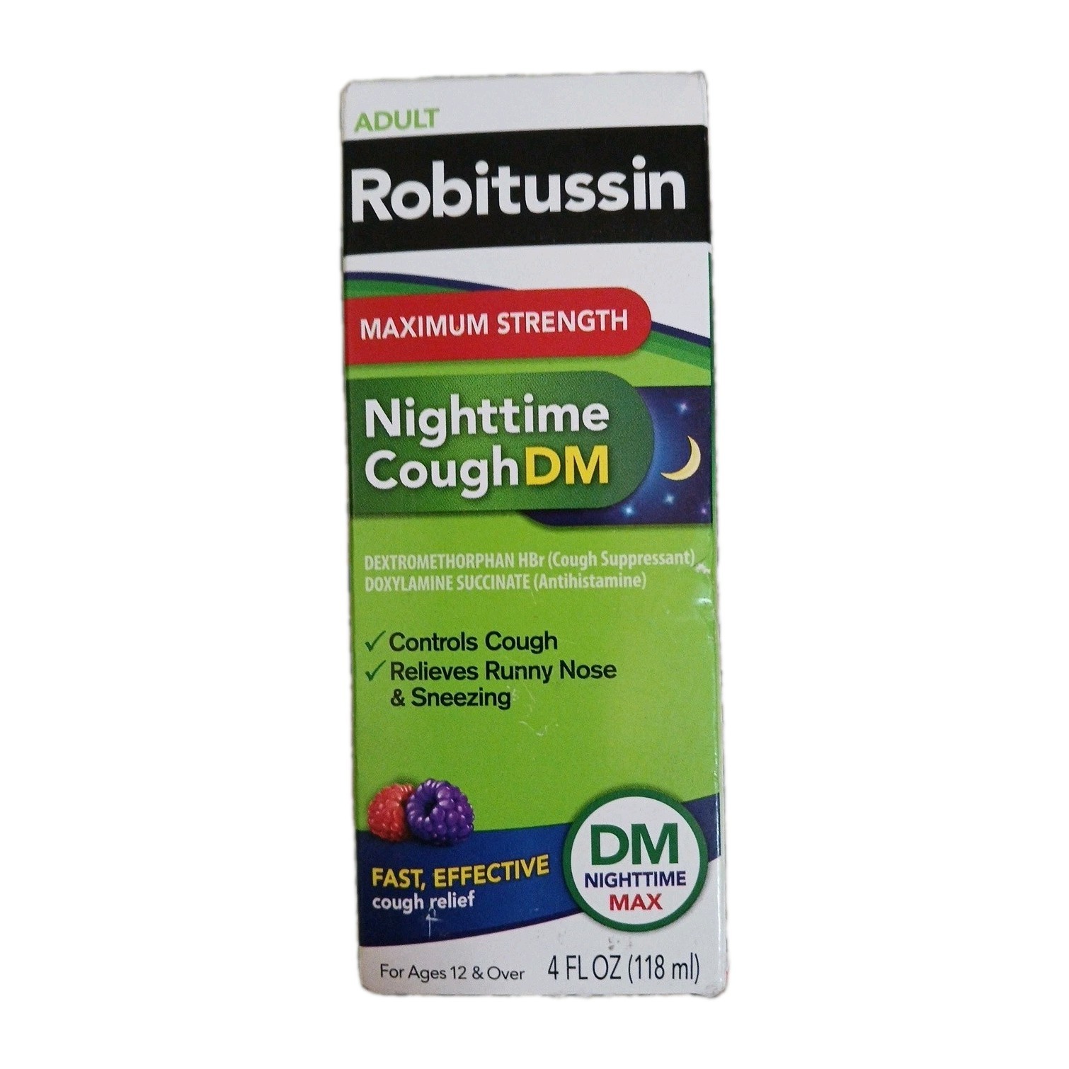 Robitussin Maximum Strength Nighttime Cough DM Max 4 fl oz