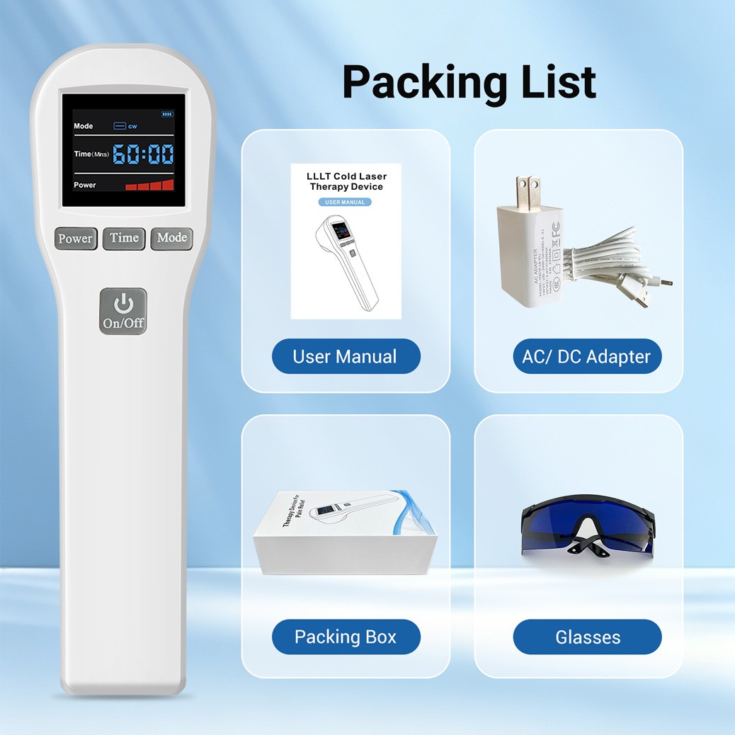 20 Diodes Red Light Therapy Device 650nm 808nm Laser Treatment for Wound Healing