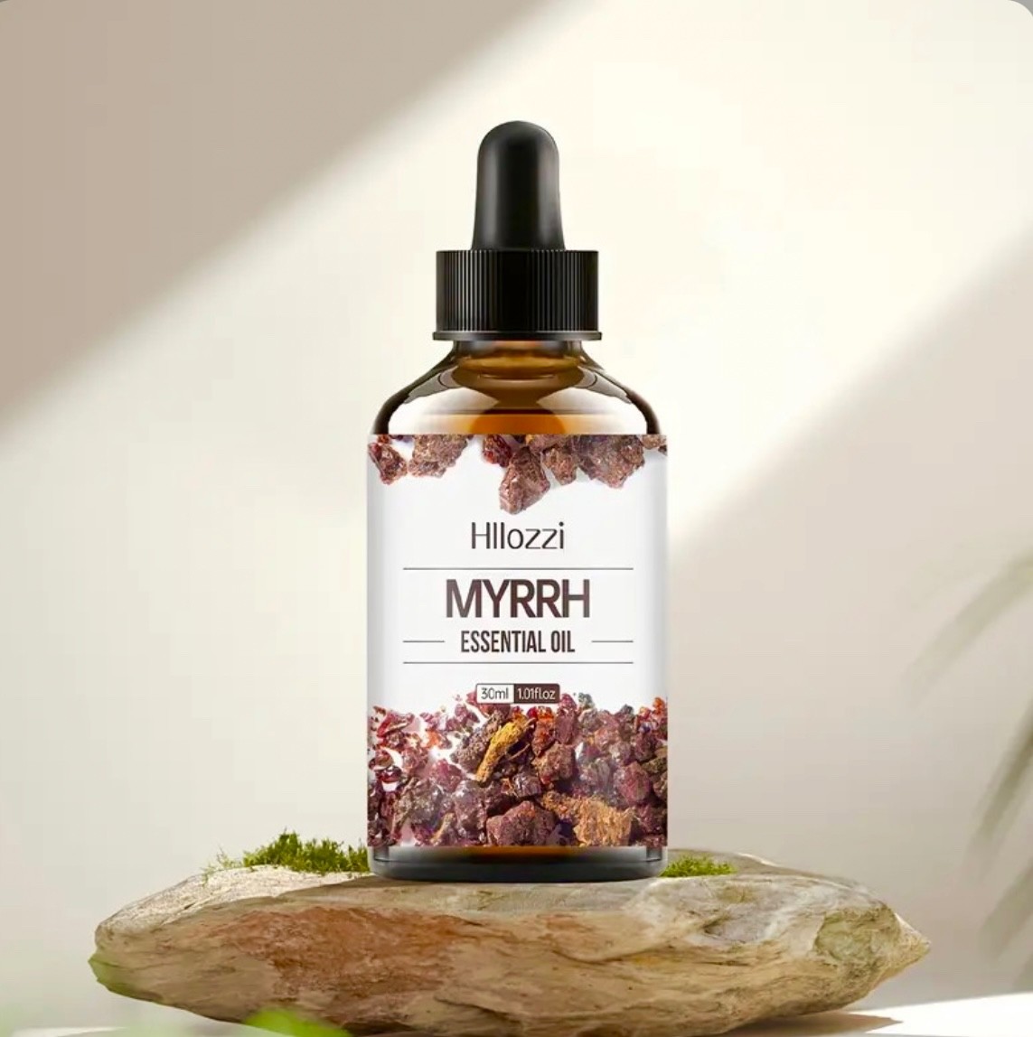Hllozzi MYRRH Essential Oil – 1.01 Fl oz, 30 ml – Premium Oil with Glass Dropper