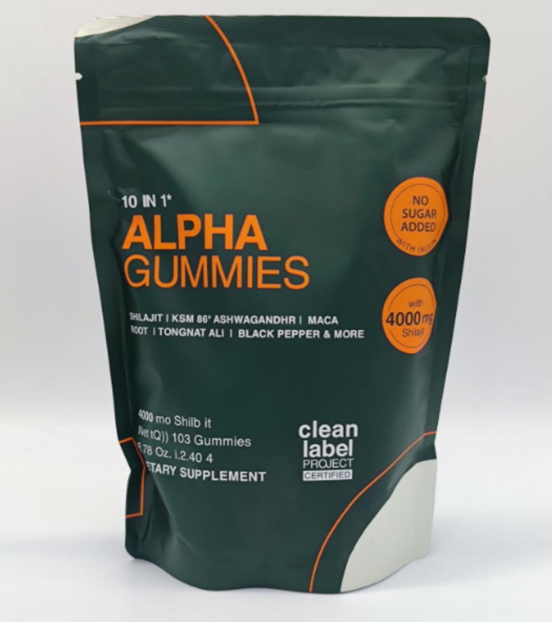 Tamarind Shilajit Gummies No Added Sugar, Himalayan Mineral Supplement 30 Ct