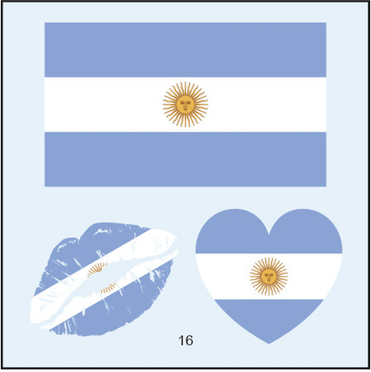 FIFA World Cup National Countries Flags Temporary Tattoo Face & Body Stickers