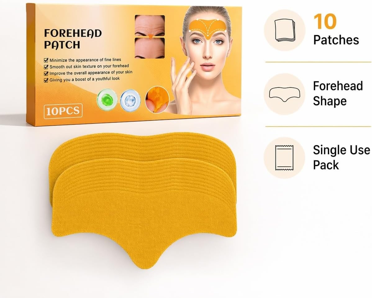 Forehead Beauty Patch, Soft Fabric Patches for Daily Skin Care, 10 Count