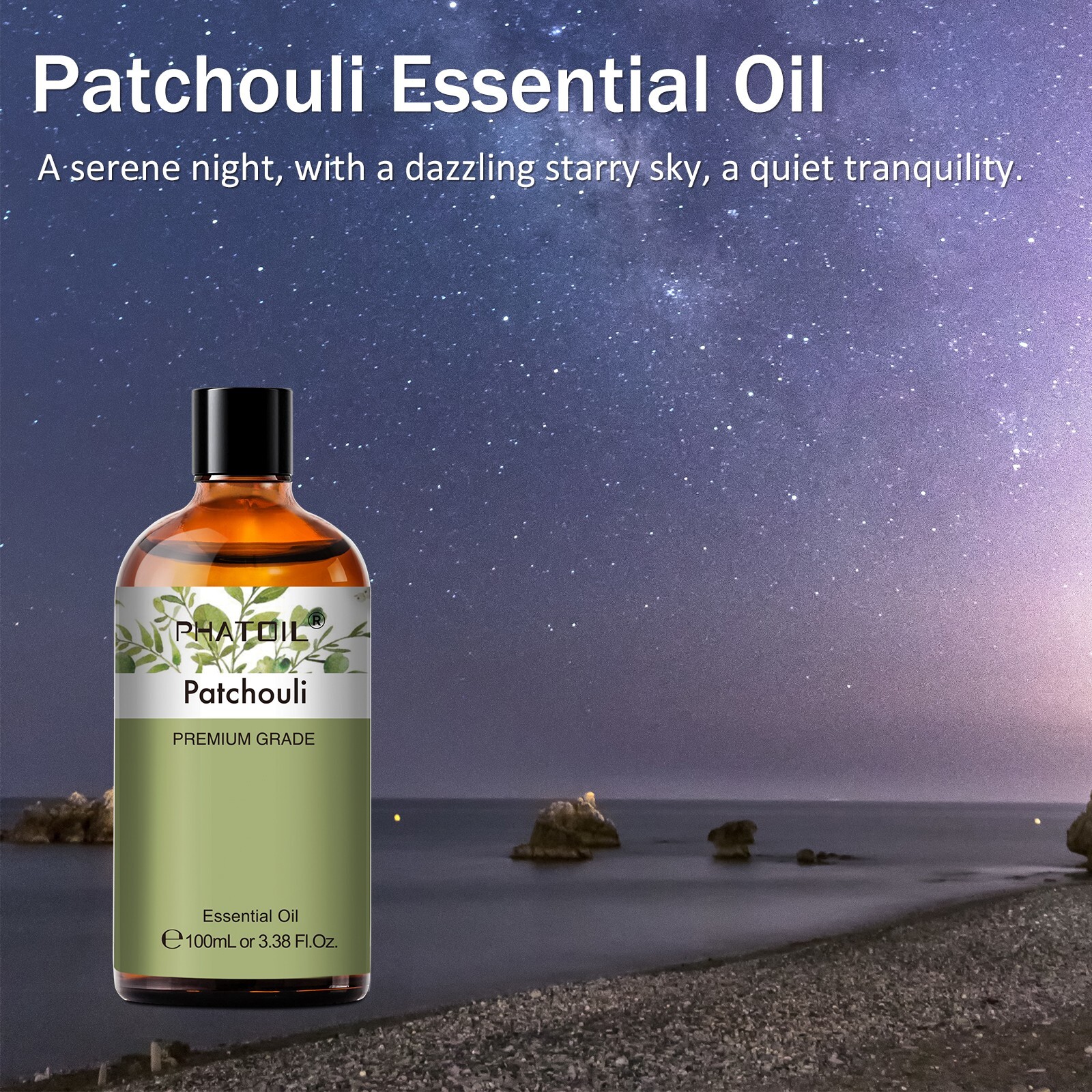 Patchouli Essential Oil 100ML,Pure Patchouli Oil for Diffuser，Massage,DIY Candle