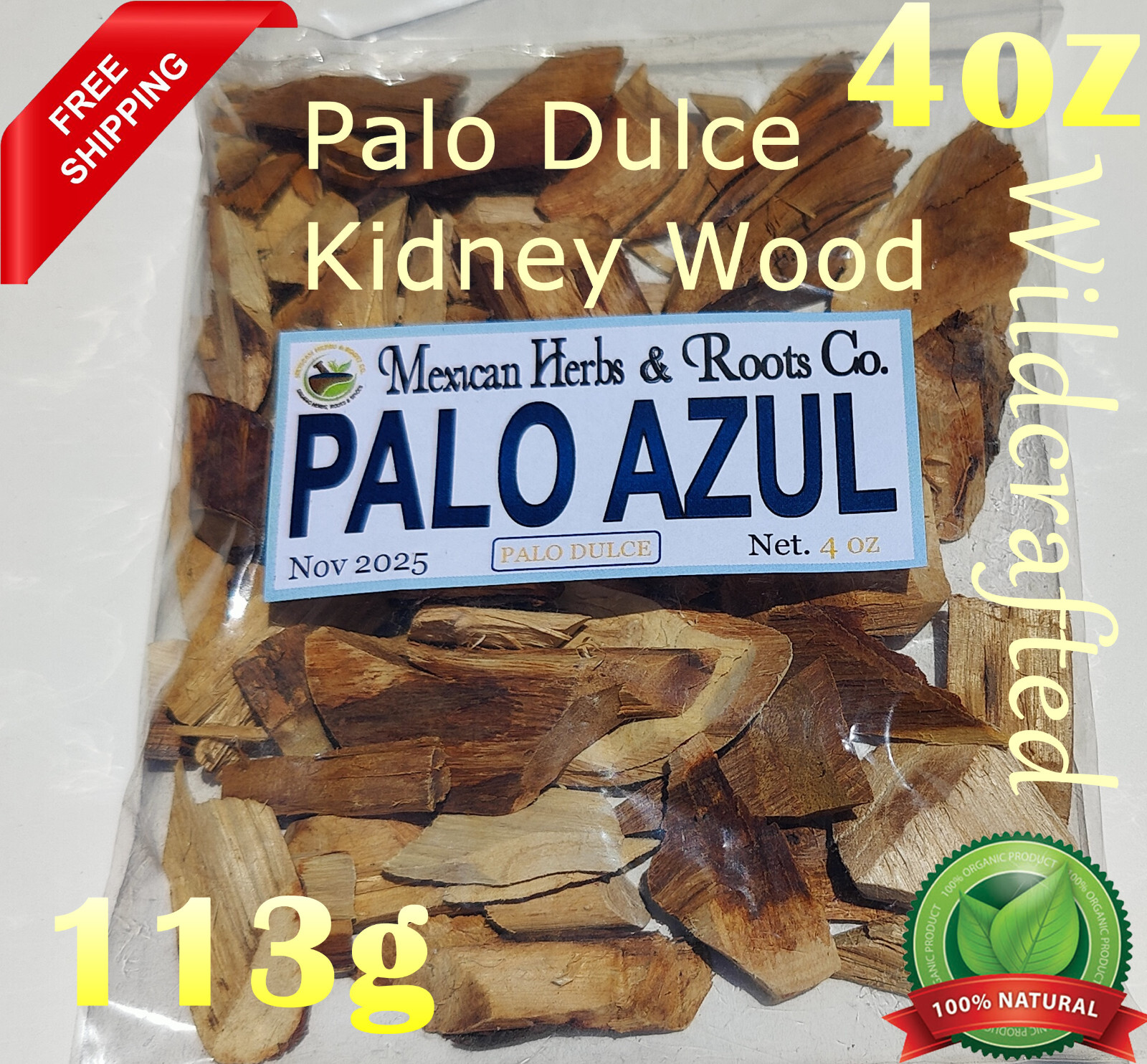 Palo azul o kidneywood tea Palo Dulce Te o Blue stick kidney wood 4oz/113g !!!