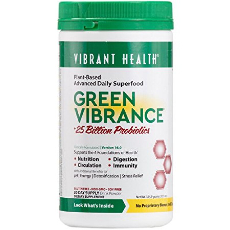 Vibrant Health Green Vibrance,Advanced Daily Superfood+Vegan D3,30 servings