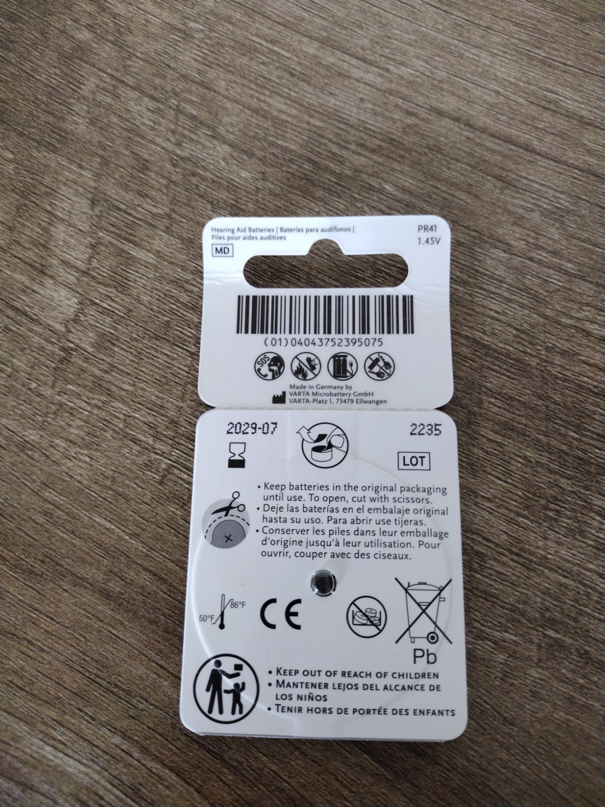 PowerOne Hearing Aid Batteries PR41, p312, SIZE 312 (80 Batteries)