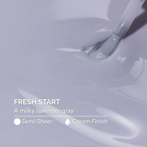 Nail Lacquer (Step 3) – Fresh Start – A milky lavender gray. Semi-sheer.