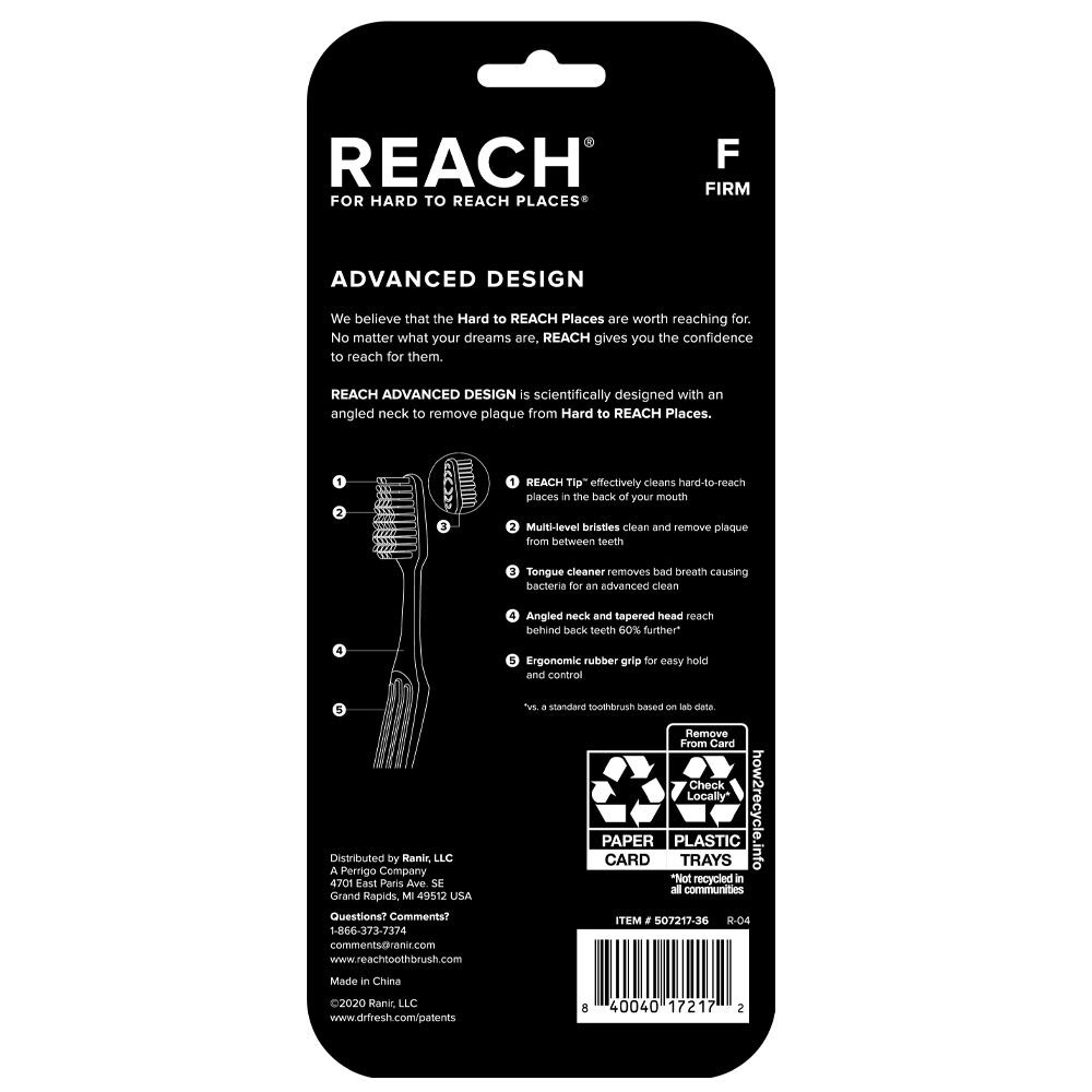 Advanced Design Toothbrush, Firm Bristles, 7 Count Value Pack