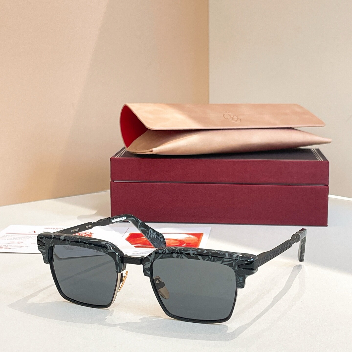 JMM ALIN High Quality Sunglasses Men Square Metal Frame Fashion Sunscreen Women
