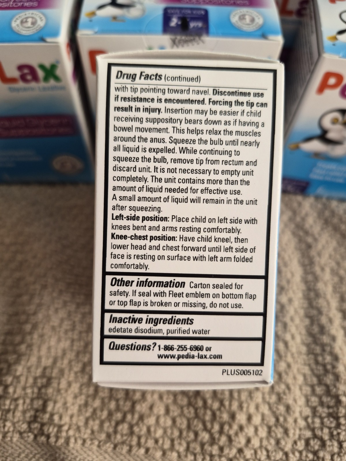 Pedia-Lax Glycerin Liquid Suppositories Laxative 2-5 Years, 6 Applicators 4mL