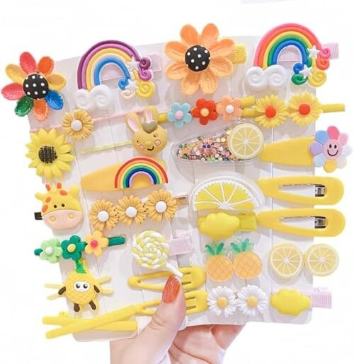 28 PCS Cute Hair Clips Fashion Girls Hair Accessories Flower Fruit Style A