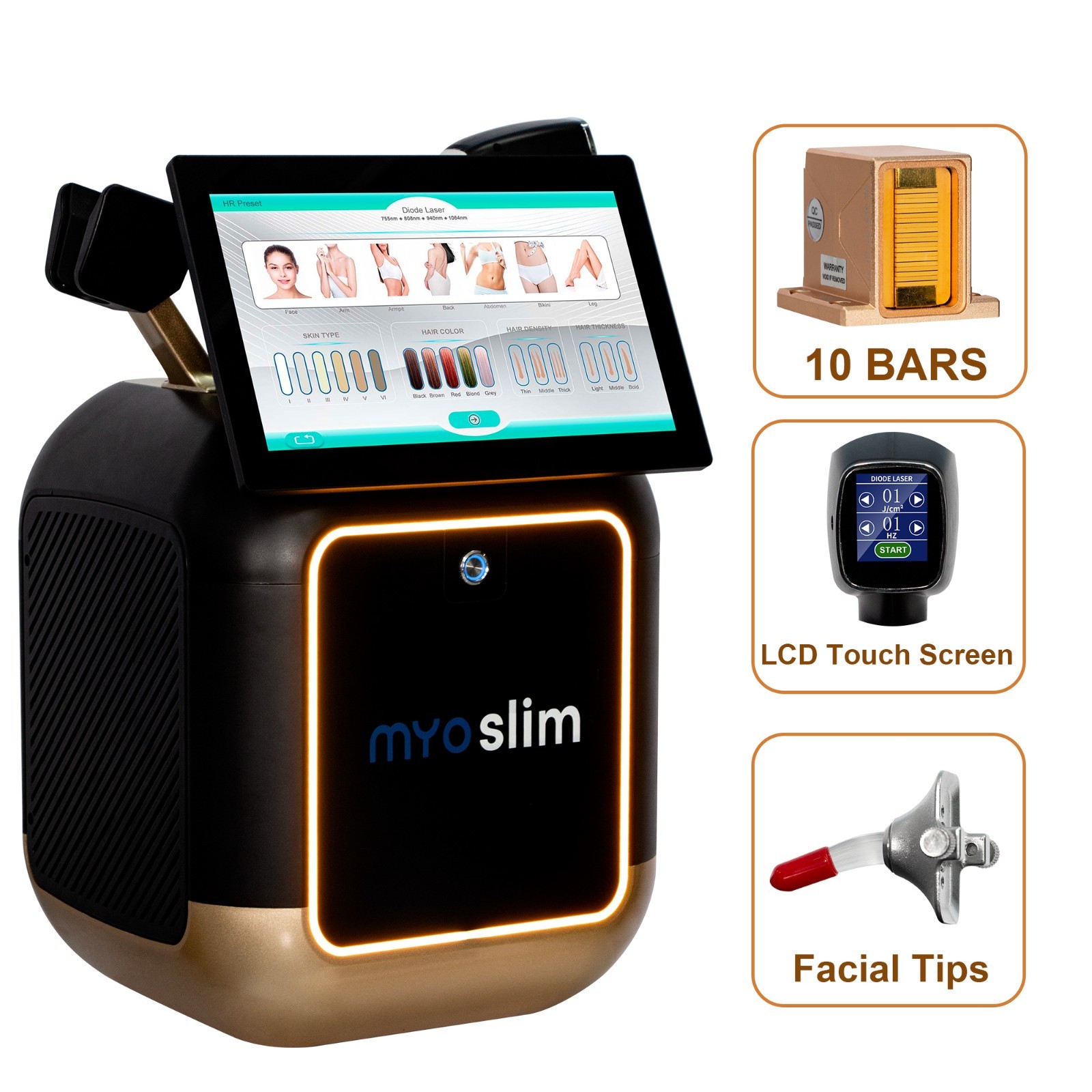 5000W Multi 808 Diode Laser Hair Removal Machine 755/808/940/1064 Home&Salon