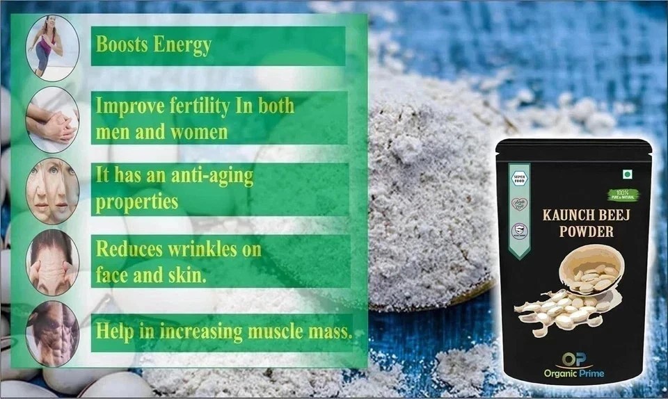 Organic Prime Kaunch Beej Powder | Mucuna Pruriens Powder