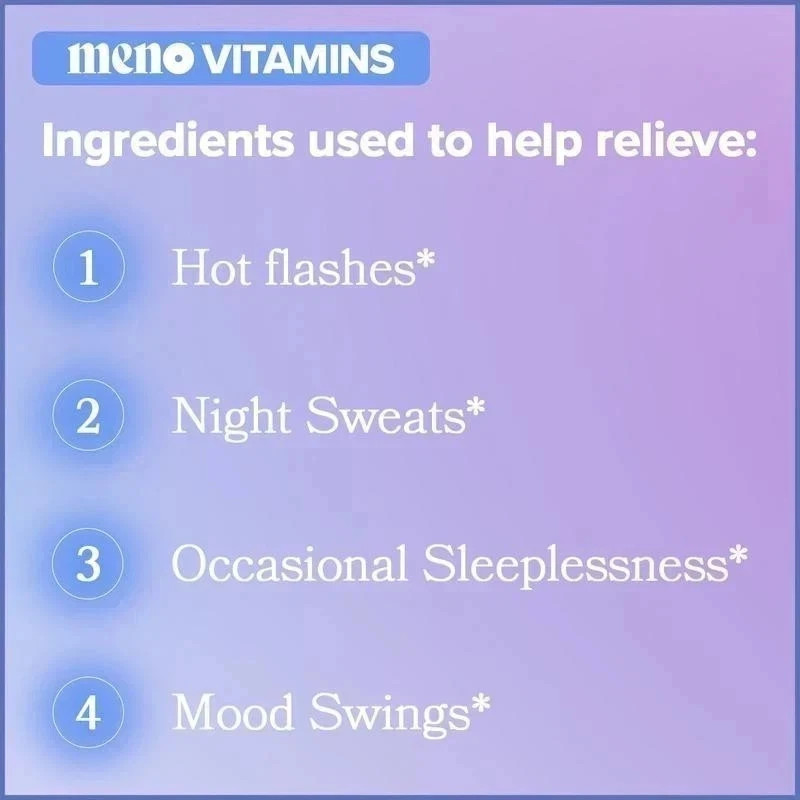 Meno Menopause Vitamin 3 Pack 180 Vegan Capsules Hormone Balance Support