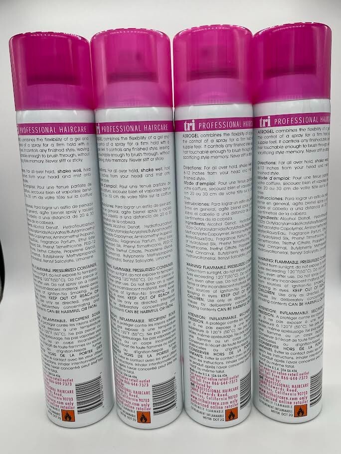 (4x) SAME DAY SHIP TRI Hair Care Aerogel Hair Spray 10.5 oz. (FOUR PACK) New