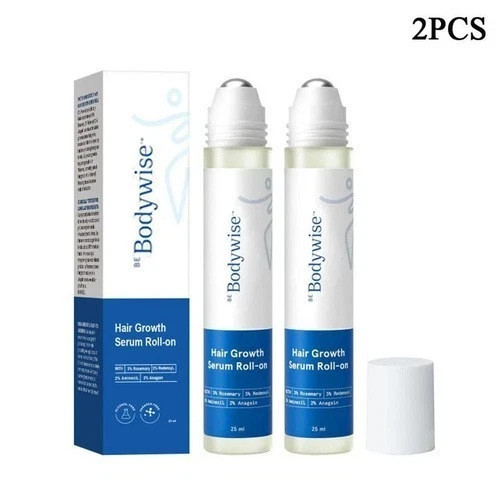 1-3pc Be Bodywise Hair Growth Serum Roll On-3% Rosemary, 3% Redensyl & 2% – 25ml
