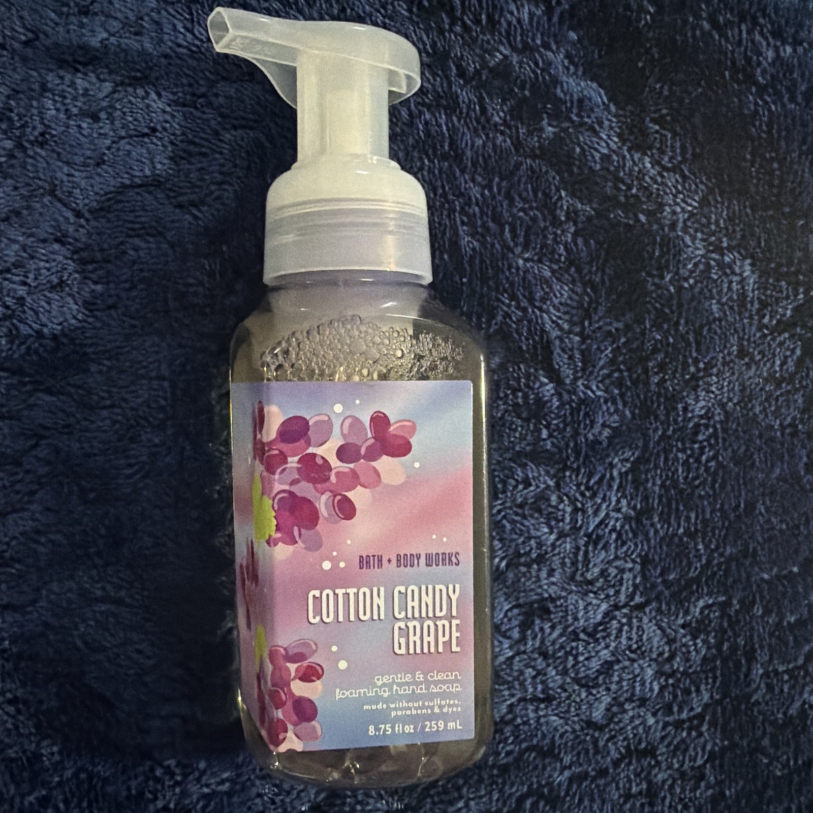 Bath & Body Works Cotton Candy Grape Foaming Hand Soap 8.75 oz, New
