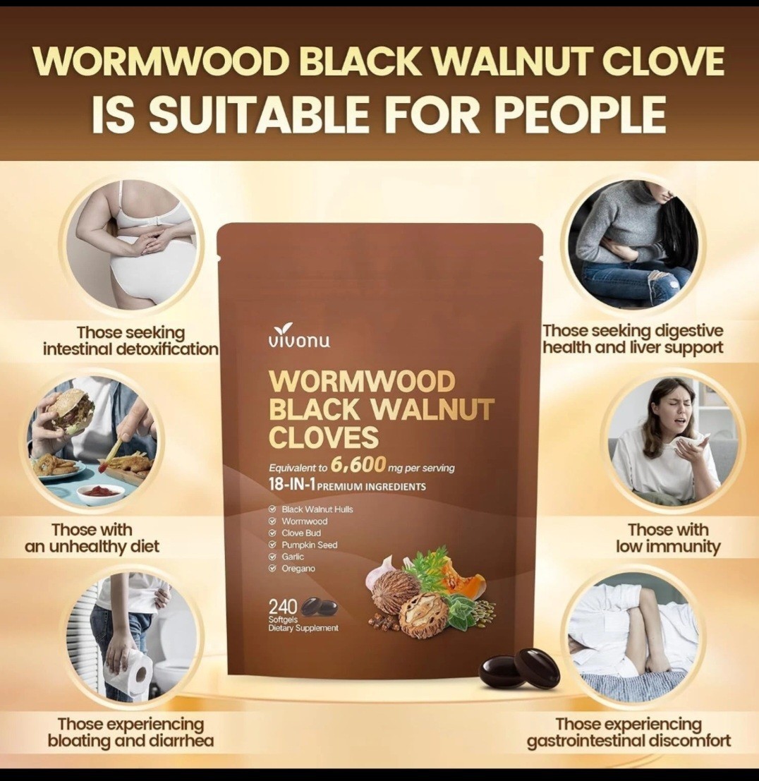 NEW LUXRY Vivonu Wormwood Black Walnut Cloves 240 Softgels FAST SHIPPING