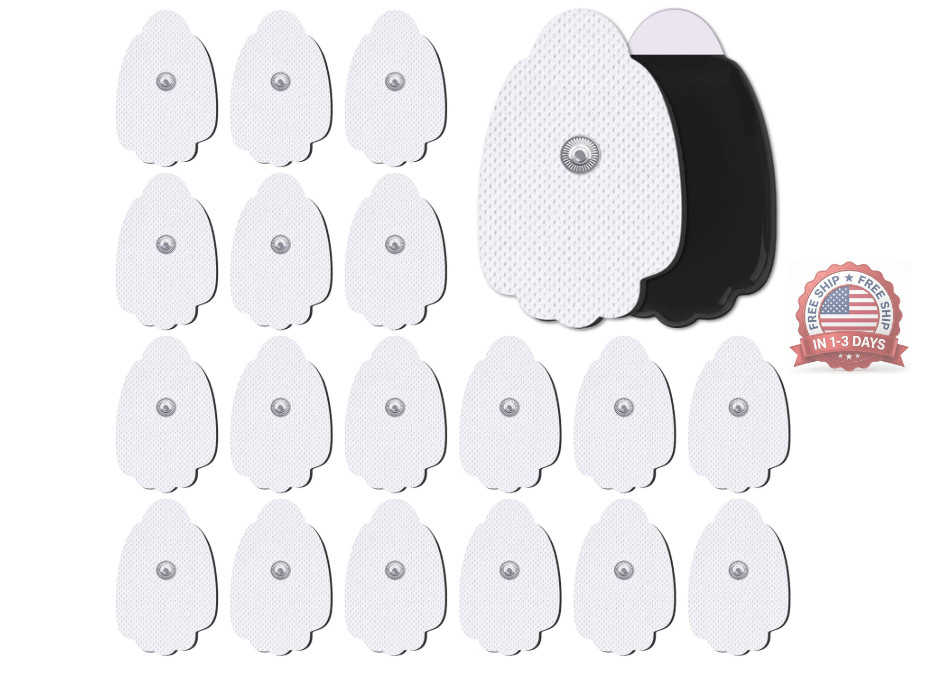 TENS Unit Electrode Pads 20 Pack 3 Sizes 3.5mm EMS Replacement Massage Patches
