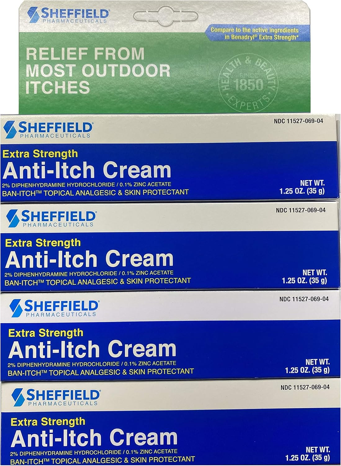Anti-Itch Cream with Histamine Blocker – 1.25 Oz. (4)
