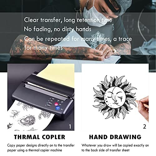 Tattoo Transfer Paper 110 Sheets A4 Size Stencil Paper for Tattooing to Skin