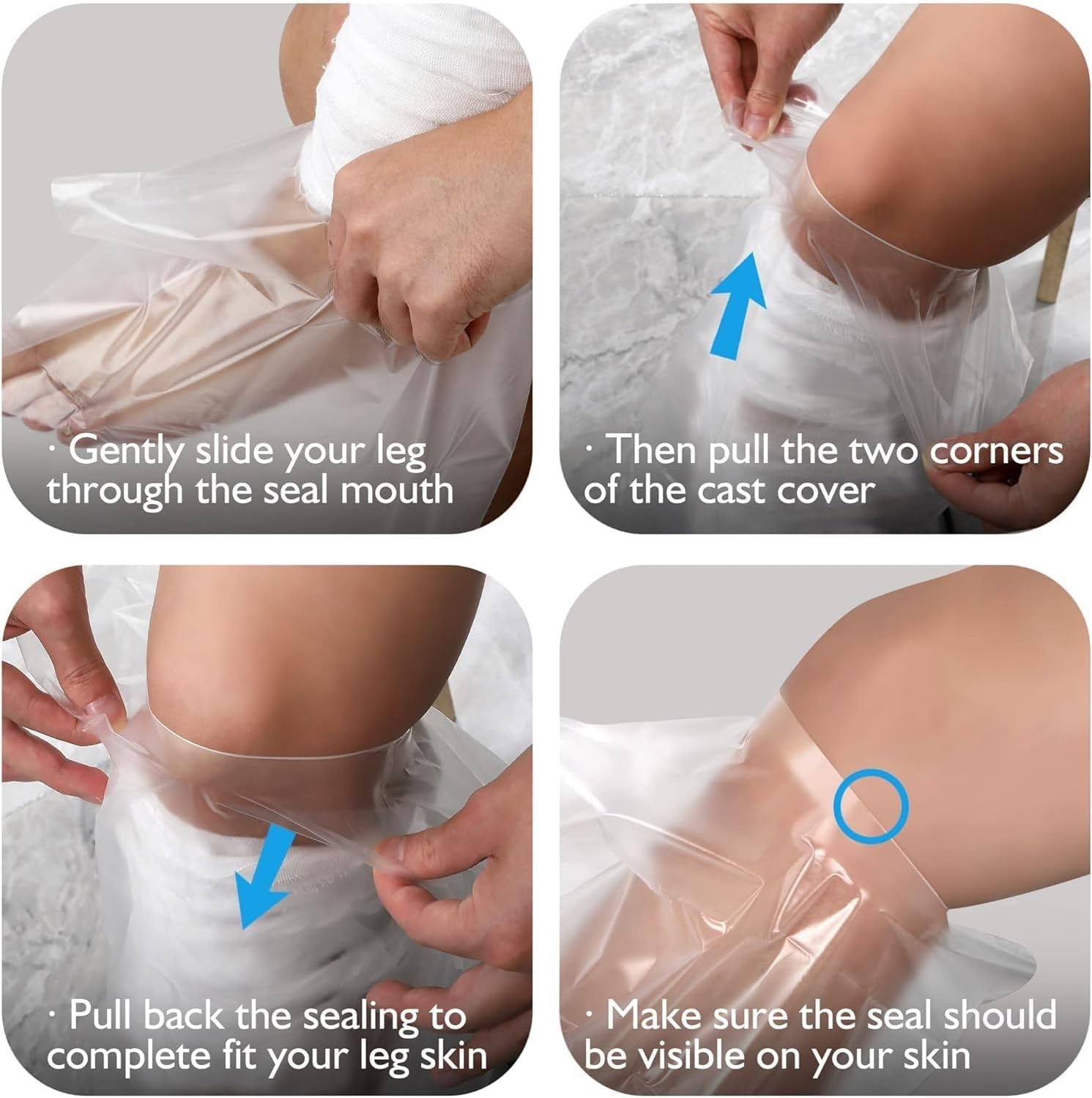 Waterproof Leg Cast Cover for Easy Showering – Non-Painful, Reusable Design