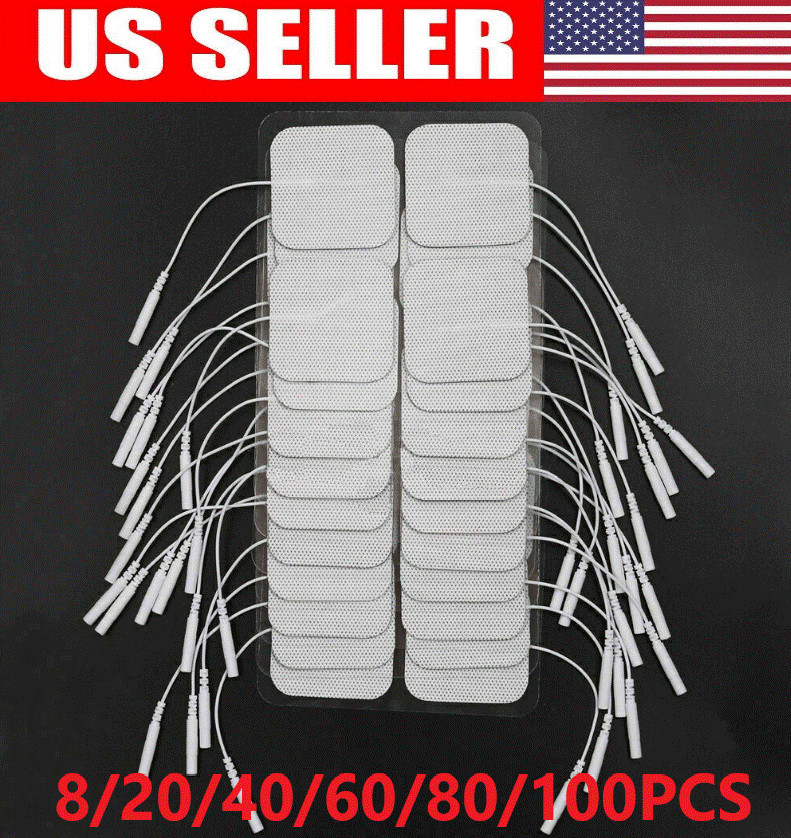 40 TENS Electrode Pads EMS Replacement Unit 7000 3000 2×2 Muscle Stimulator BULK