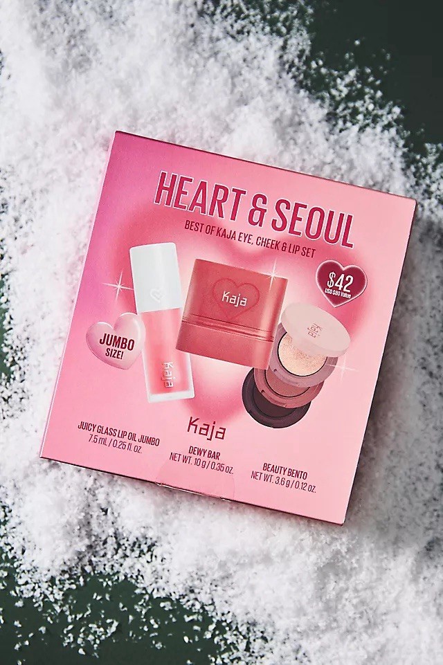 Kaja Heart & Seoul Eye Cheek Lip Set Radiant Finish Long-Wearing NEW Authentic