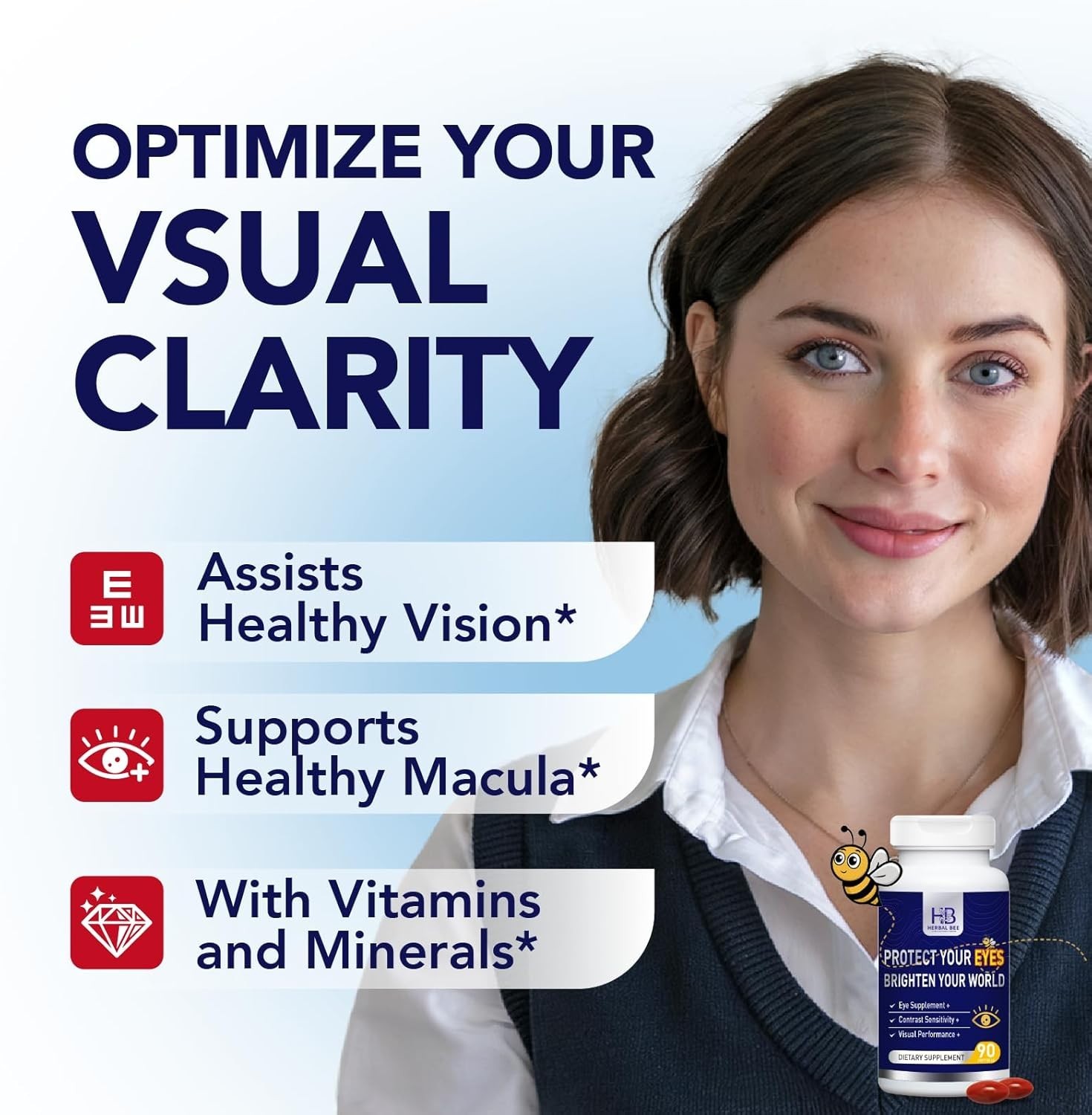 Eye Supplement – Lutein 10mg, Meso-Zeaxanthin 10mg, Zeaxanthin 2mg 90 Softgels