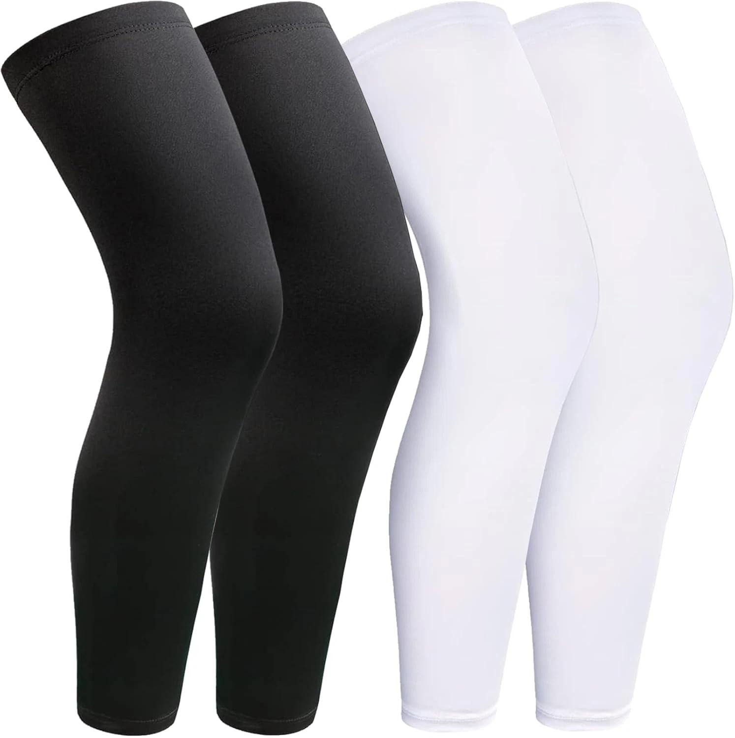 2 Pairs Leg Sleeves,full Leg Compression Sleeve for Men Women,long Knee Sleev Xl