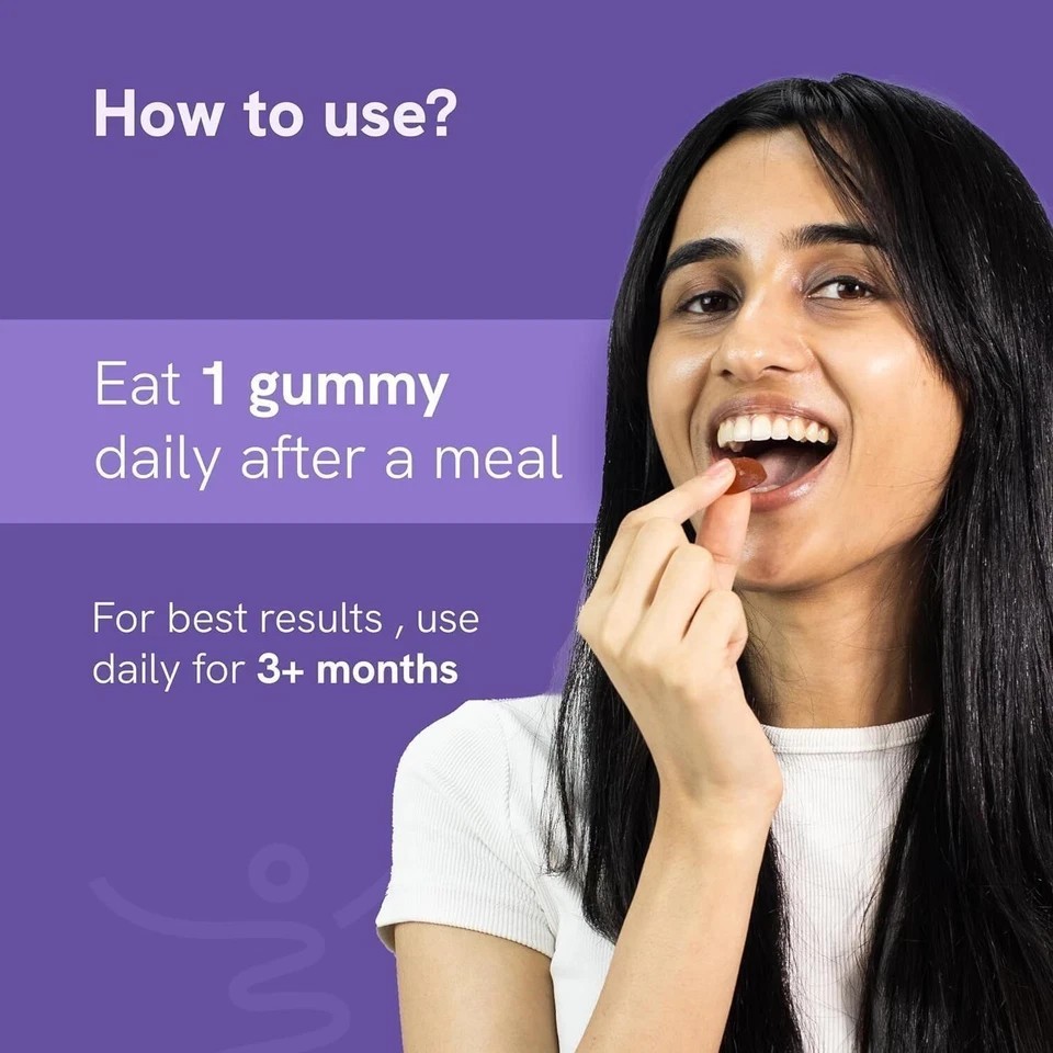 Be Bodywise Biotin Hair Gummies 60 Capsules for Stronger, Shinier Hair & Nails