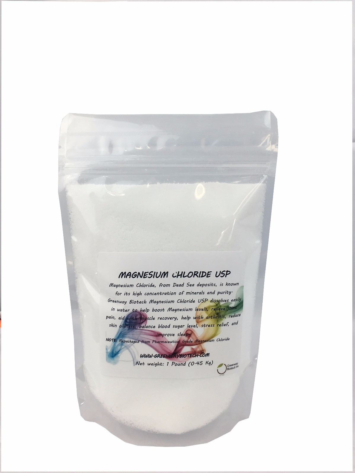 Magnesium Chloride Pharmaceutical Grade 100% Edible “Greenway Biotech” 1 Pound