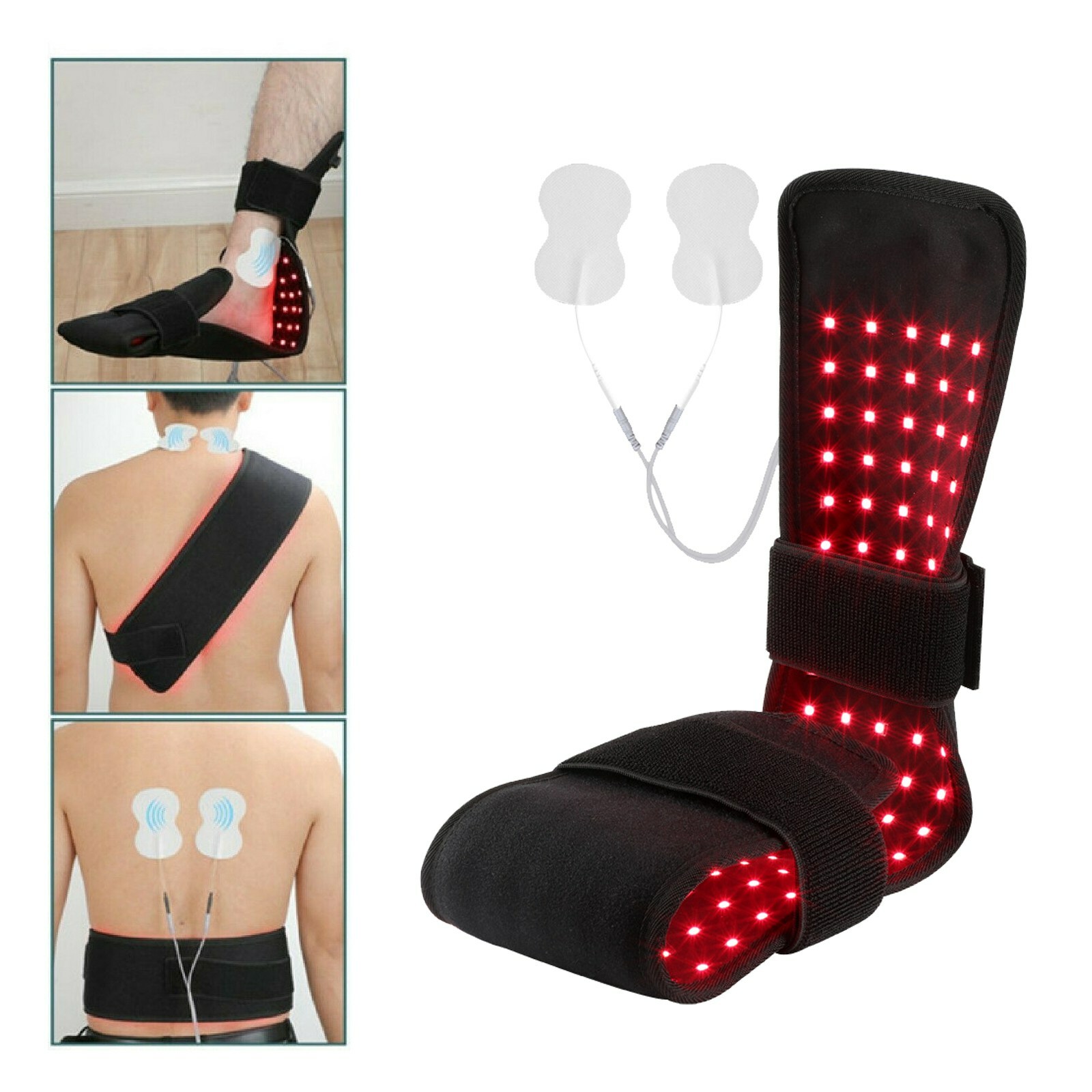 LED Infrared Red Light Therapy Neck Back Foot Waist Wrap Pad Belt Pain Relief