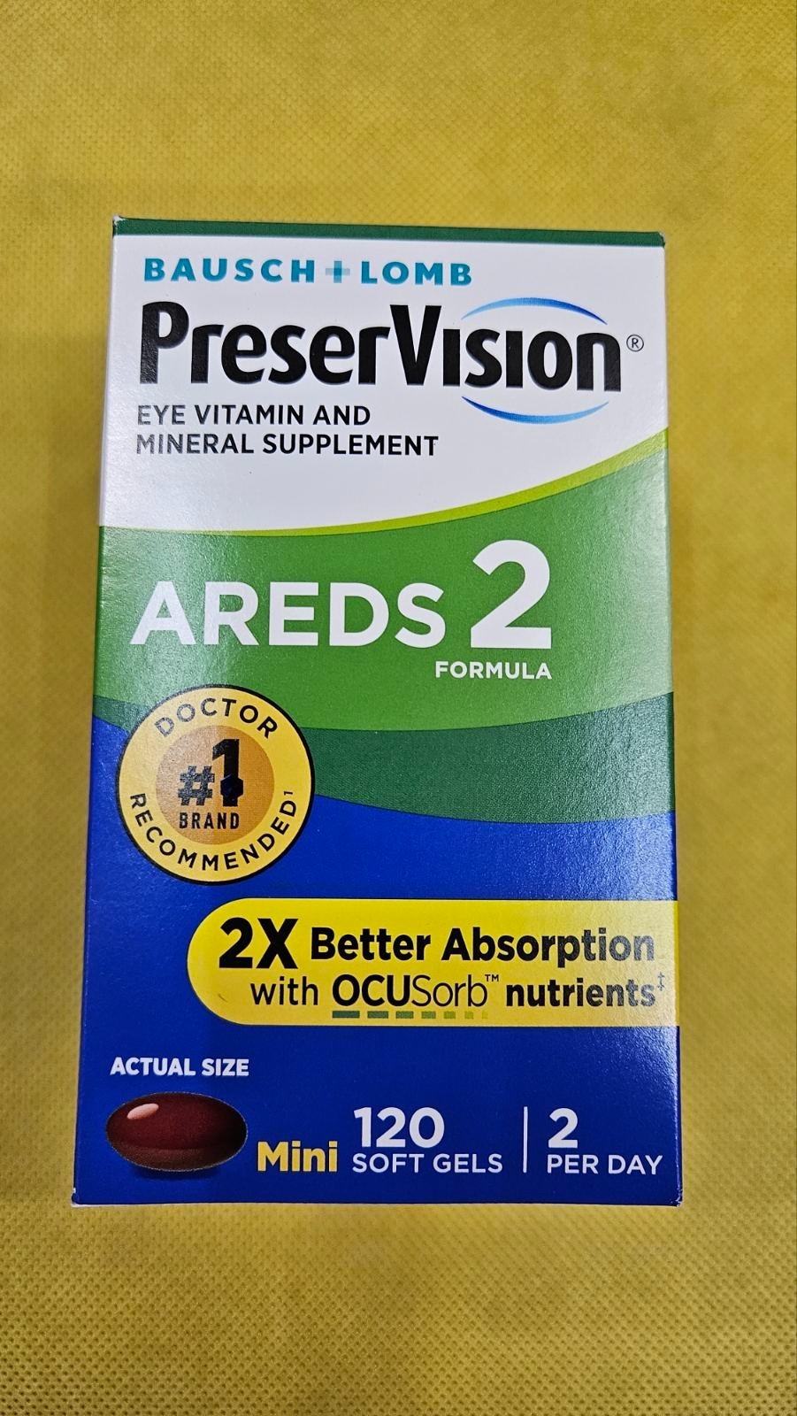 PreserVision AREDS 2 Eye Vitamin & Mineral Supplement with OCUSorb, Zeaxanthin