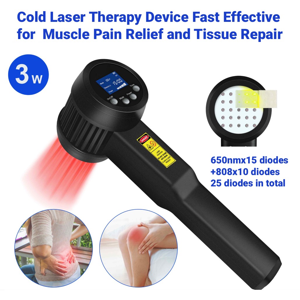 3000mW Cold Laser Therapy Device Pain Relief for Back Knee Shoulder Inflammation