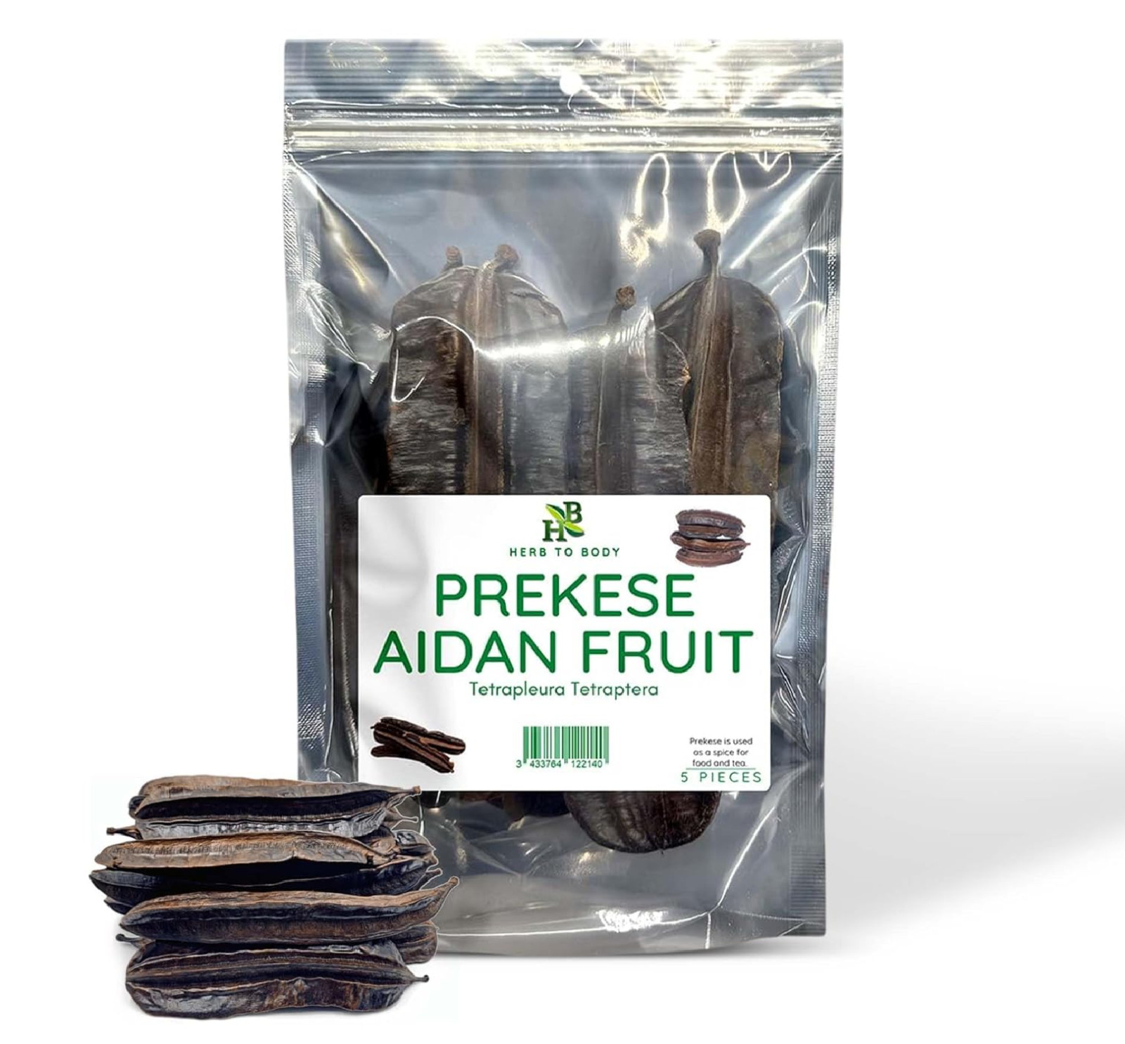 Prekese Aidan Fruit Organic – 5 Whole Pods, Tetrapleura Tetraptera, African Drie
