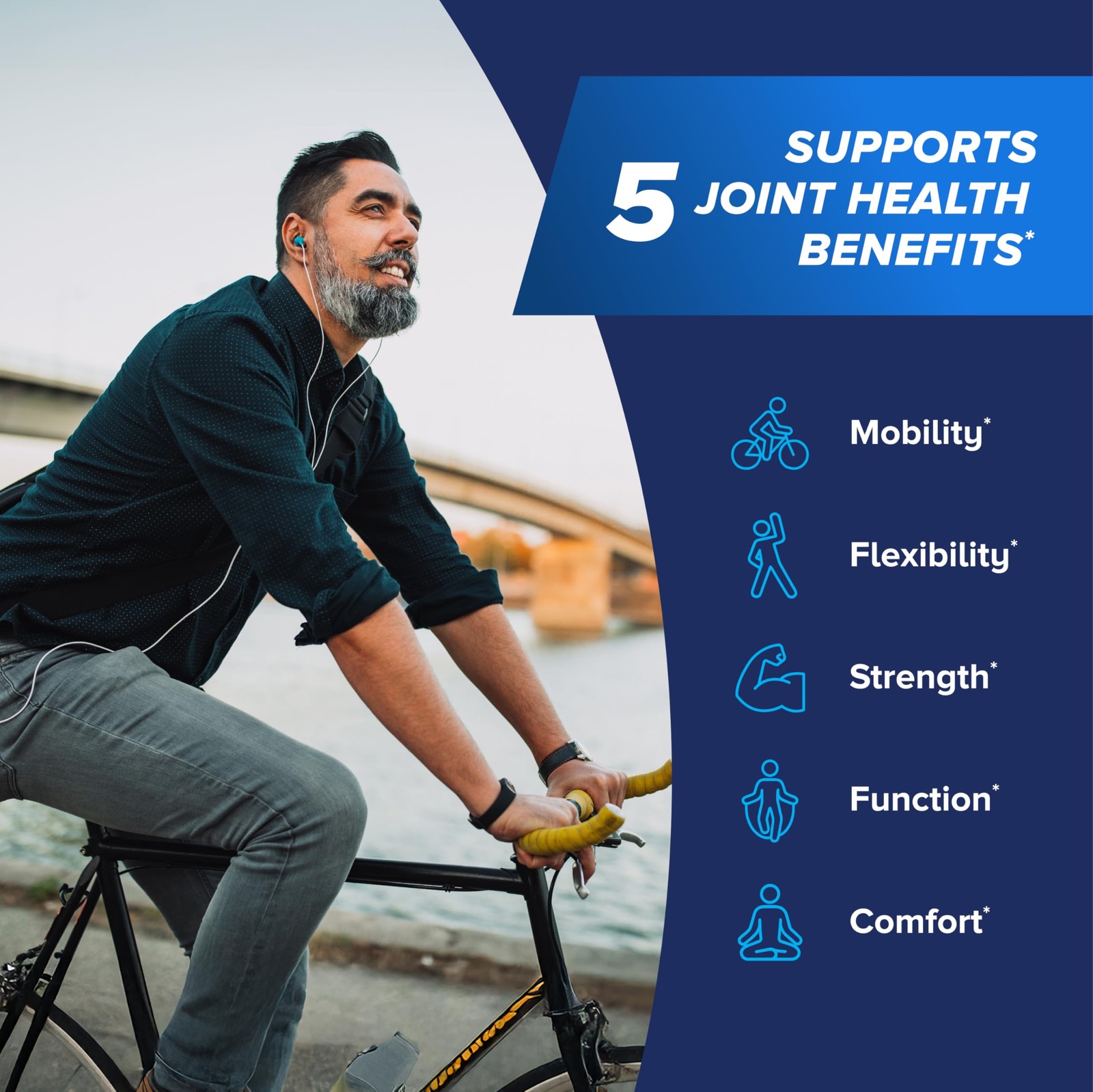 Triple Strength Glucosamine Chondroitin Supplement, Improve Joint Function, S…