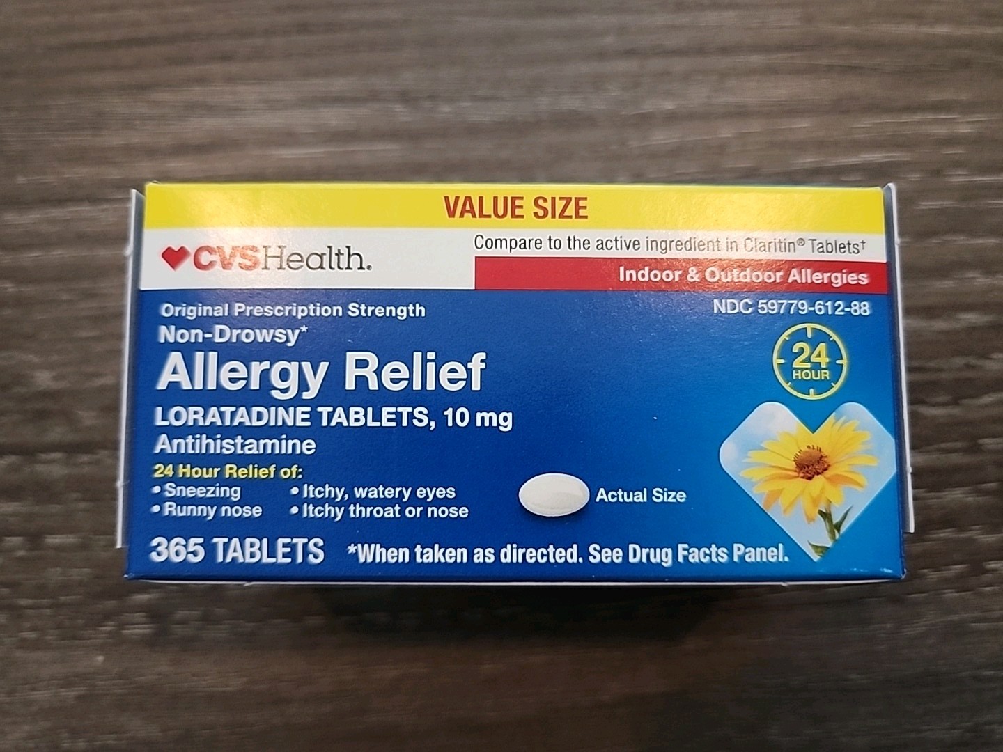CVS Health Loratadine Allergy Relief Tablets 10mg Non-Drowsy, 365 Count