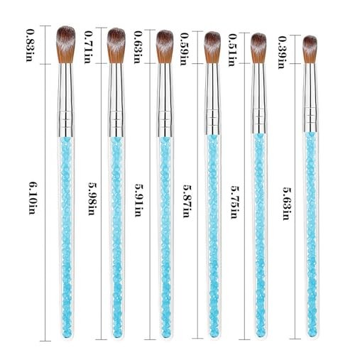 7 Multi-Size Nail Art Brush Set Nail Art Tool Set Resin Palette For DIY Makeup