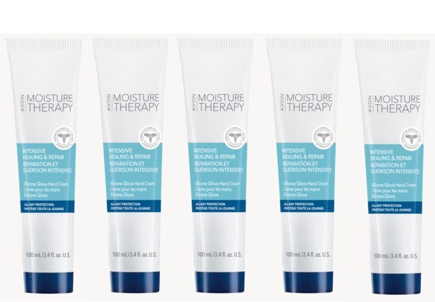 Lot of 5 – Avon Silicone Glove Moisture Therapy Intensive Healing Hand Cream 3.4