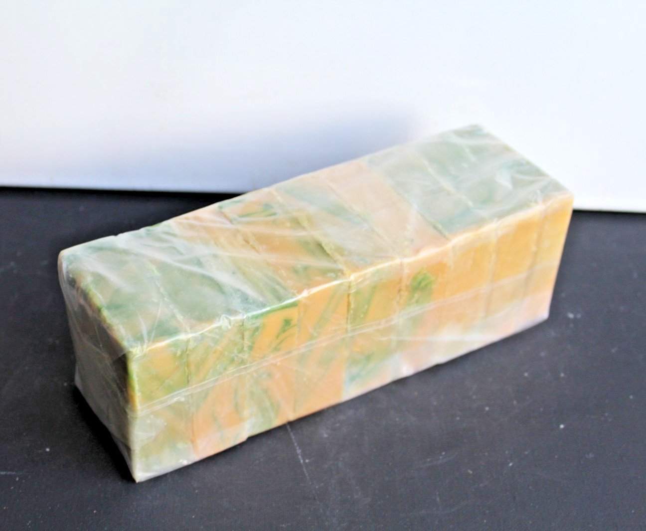 Green Clover Aloe. Handmade soap loaf, 9 precut bars