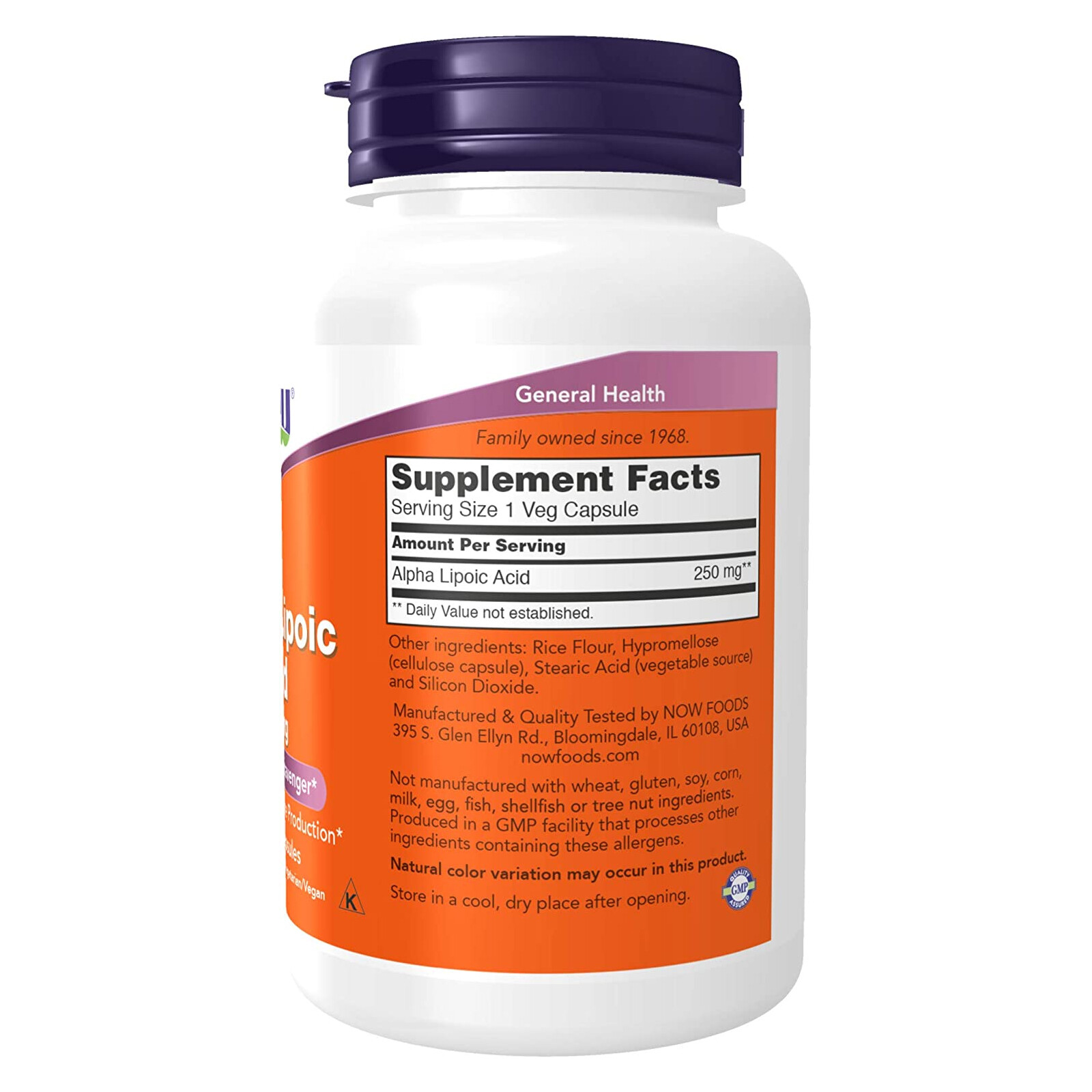 3 x NOW High Potency Alpha Lipoic Acid 250 mg 120 VCaps Antioxidant