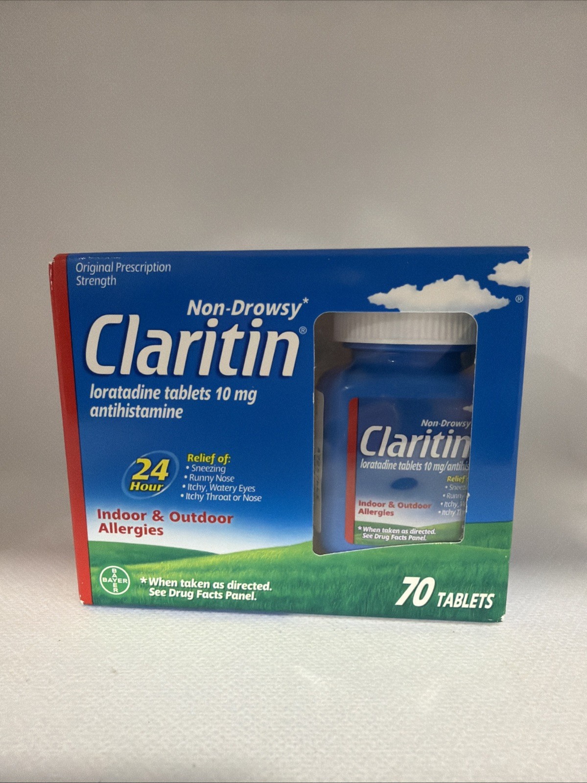 Claritin 24 Hour Non Drowsy Allergy Tablets 70 Count Loratadine 10mg Exp 02/27