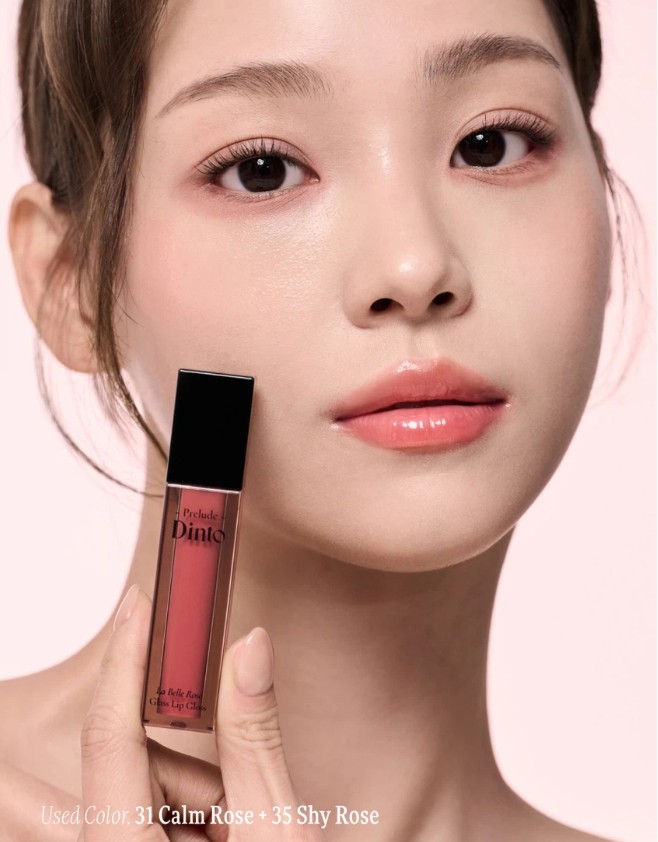 DINTO La Belle Rose Glass Lip Gloss 5ml #35 Shy Rose Korean Seller KOREA MADE