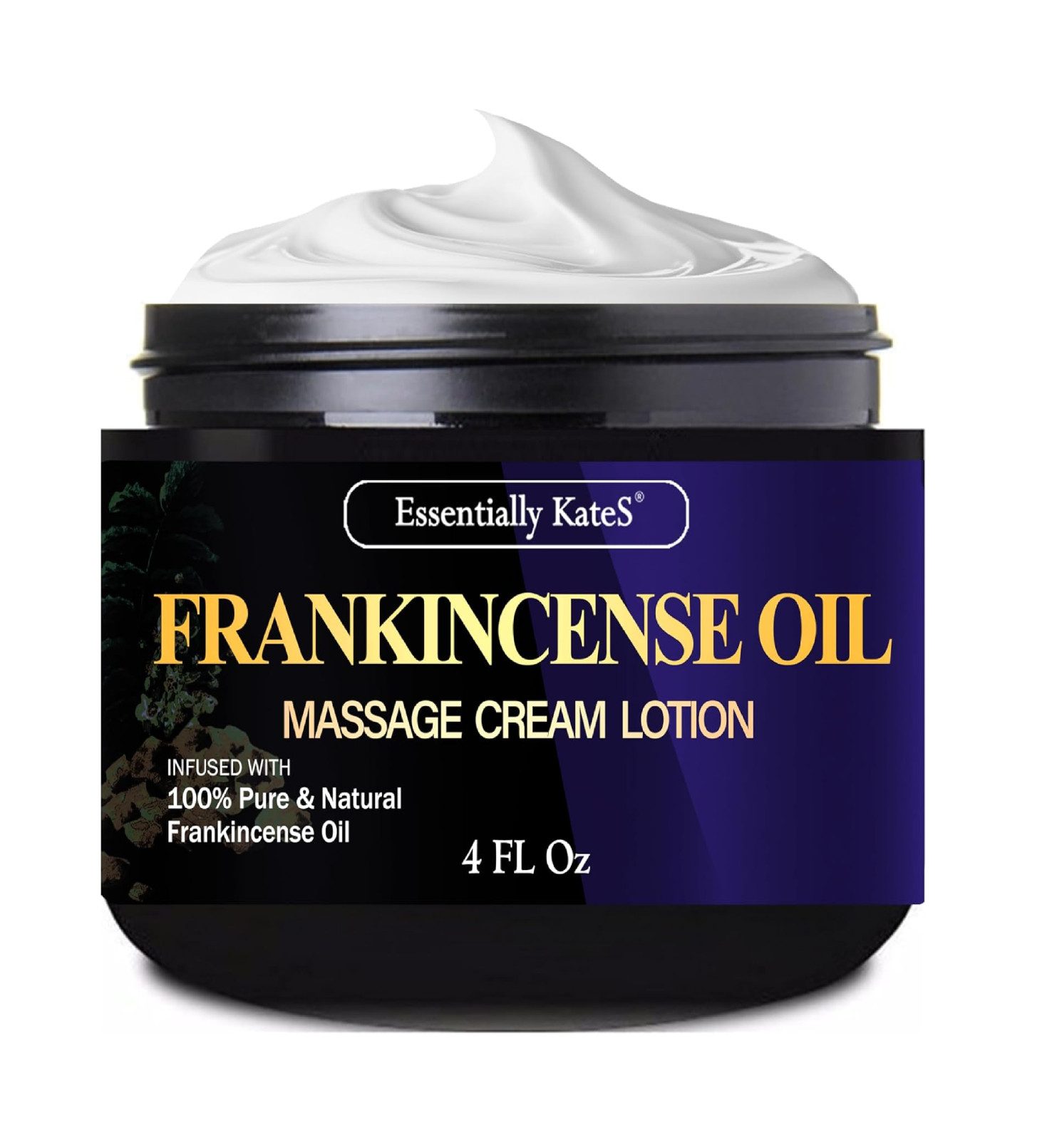 Frankincense Oil Massage Cream Lotion 4 Fl Oz – Medium Glide – Helps Relax Sore