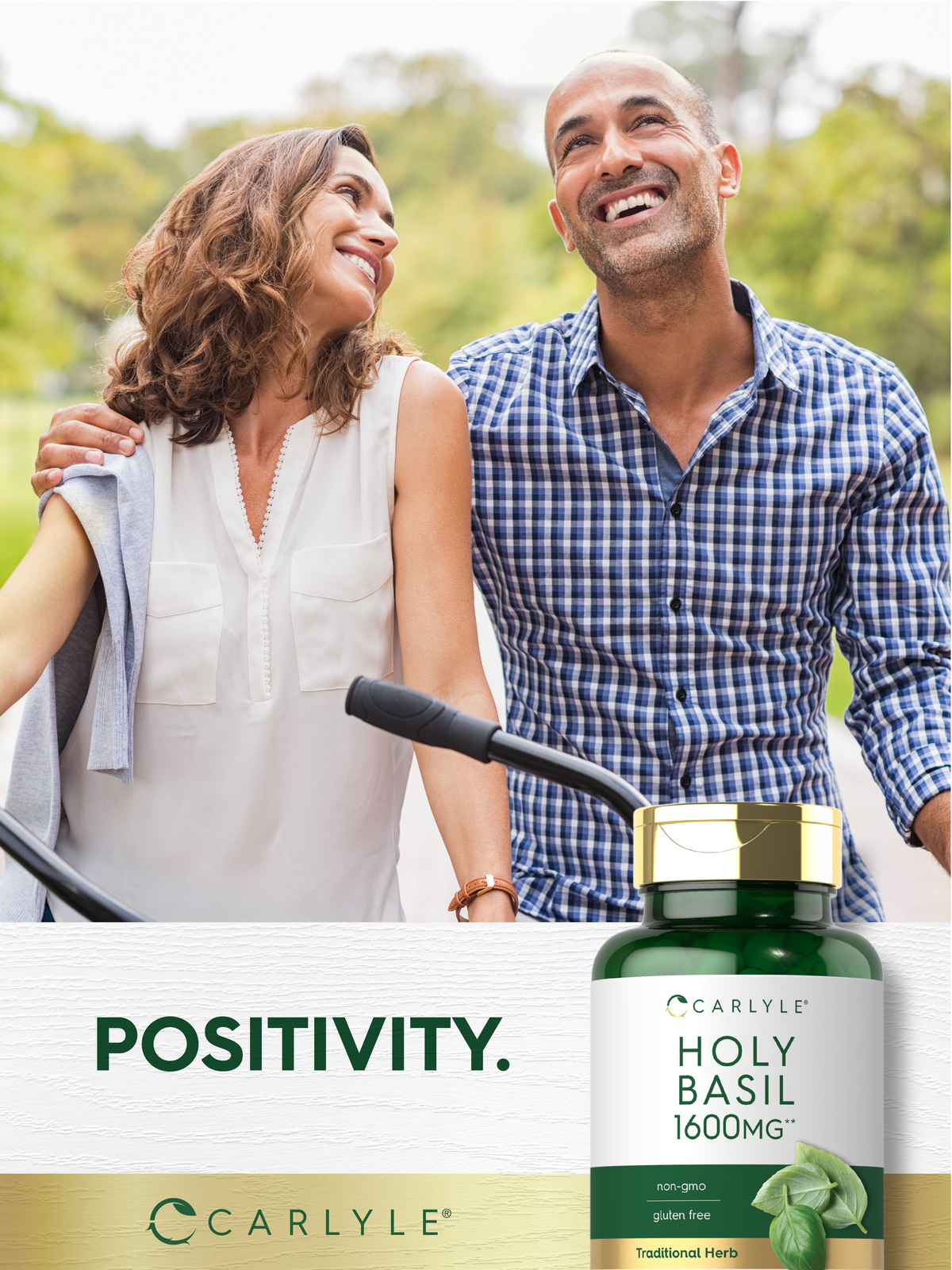 Holy Basil Capsules 1600mg | 200 Count | Leaf Extract Supplement | by Carlyle