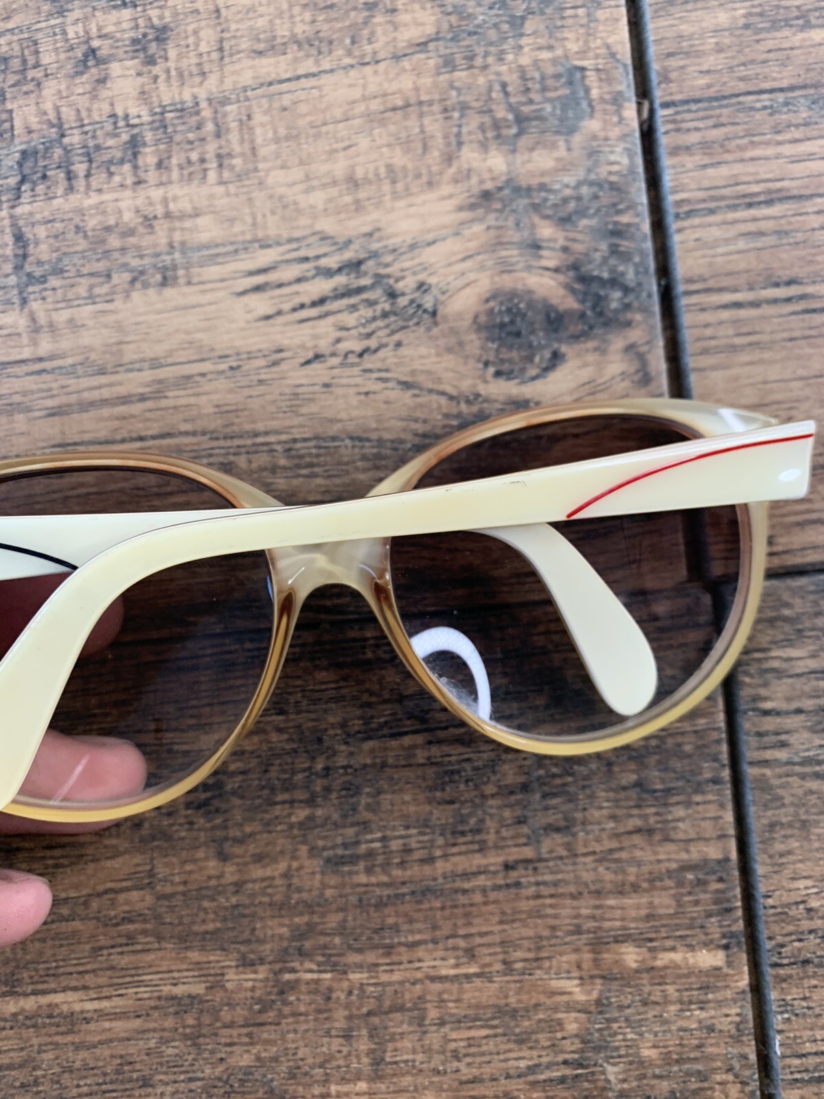 Vintage Zagato 5000 Gold Multicoloured Oval Glasses Frames Eyeglasses G118