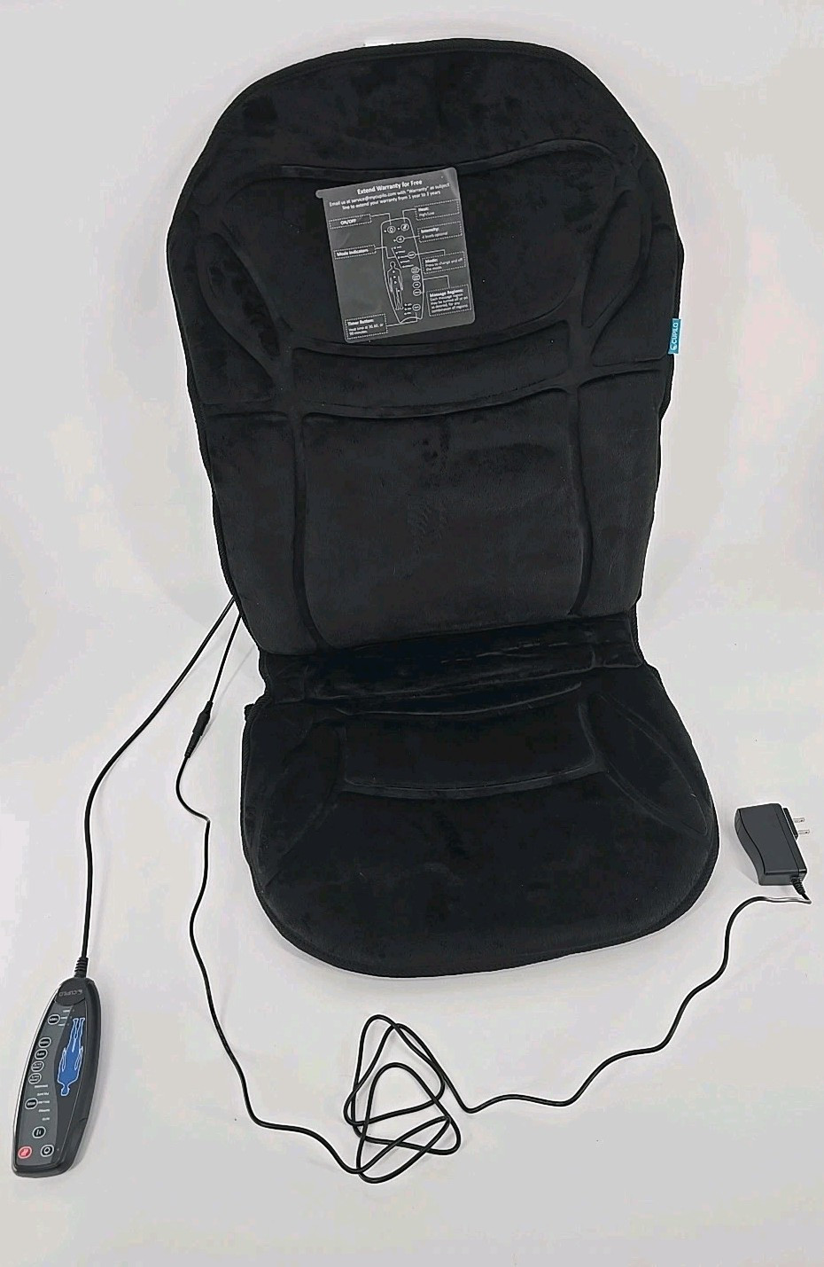 Cupilo Massage Cushion W/ Heat 100% Polyester- Free Shipping Open Box CPL 2102