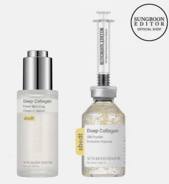 SUNGBOON EDITOR Deep Collagen Set Cream-In-Serum & Silk Peptide Ampoule