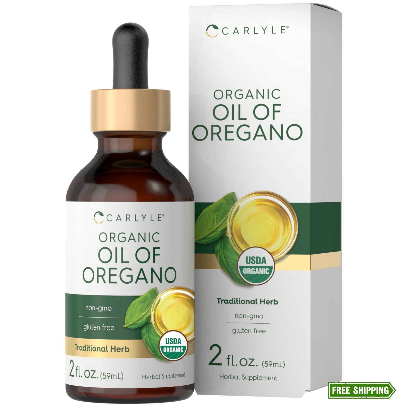 Carlyle Organic Oil of Oregano Liquid Herbal Drops, 2 fl oz